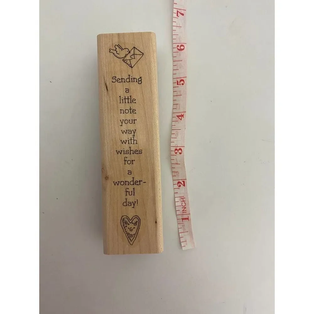Wood Rubber Stamp Bird Letter Sending A Little Note Your Way Scrapbooking